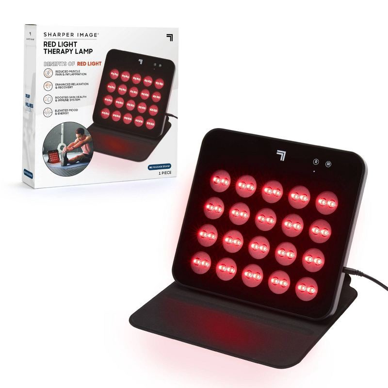 slide 1 of 8, Sharper Image Red Light Therapy Lamp, 1 ct