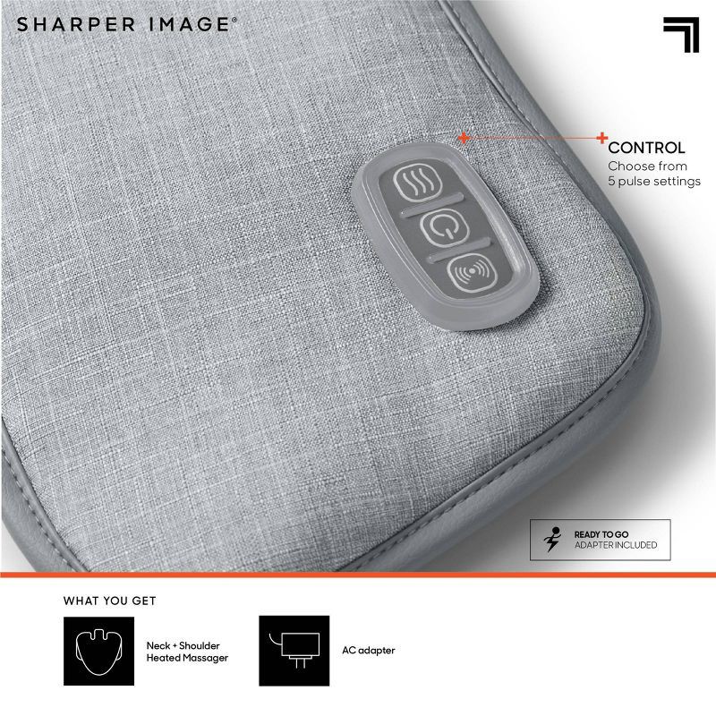 slide 4 of 7, Sharper Image Heated Neck and Shoulder Massager Wrap, 1 ct