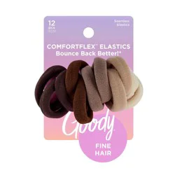 Goody Brown Seamless Elastics - Fine Hair - 12ct