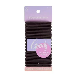 Goody Brown 4mm Elastics - 30ct: Hair Styling, All Hair Types, Rubber Material