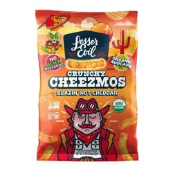LesserEvil Cheezmos Blazin' Hot Cheddar Chips - 7oz