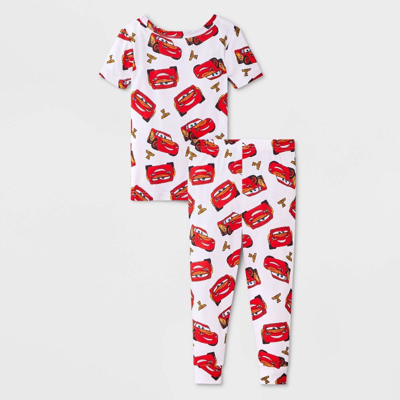 slide 2 of 4, Toddler Boys' 4pc Snug Fit Cars Cotton Pajama Set - Red/Ivory 18M, 4 ct