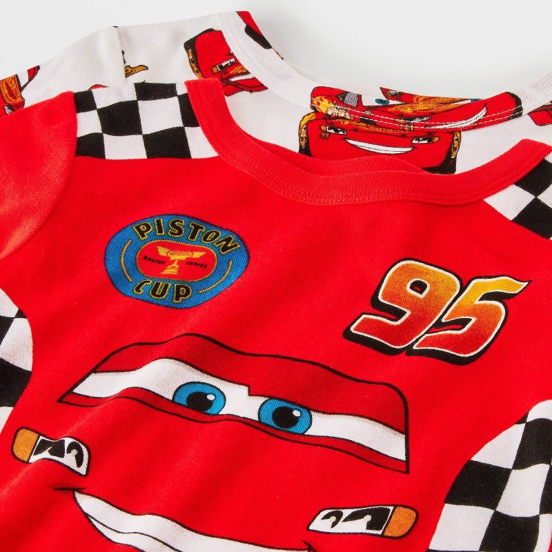 slide 3 of 4, Toddler Boys' 4pc Snug Fit Cars Cotton Pajama Set - Red/Ivory 18M, 4 ct