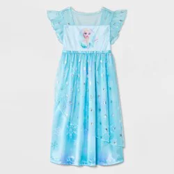 Disney Princess Toddler Girls' Frozen Elsa Fantasy NightGown - Blue 4T