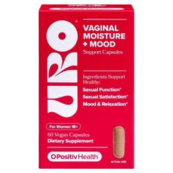 O Positiv URO Vaginal Moisture + Mood to Support Vaginal Dryness, Intimacy, and Sexual Function Dietary Supplement - 60ct