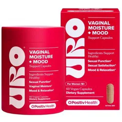 O Positiv URO Vaginal Moisture + Mood to Support Vaginal Dryness, Intimacy, and Sexual Function Dietary Supplement - 60ct