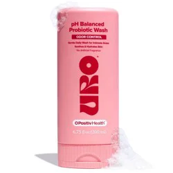 O Positiv URO pH Balanced Probiotic Wash for Intimate Odor Control, pH Balance, Dryness & Irritation Support - 6.75 fl oz