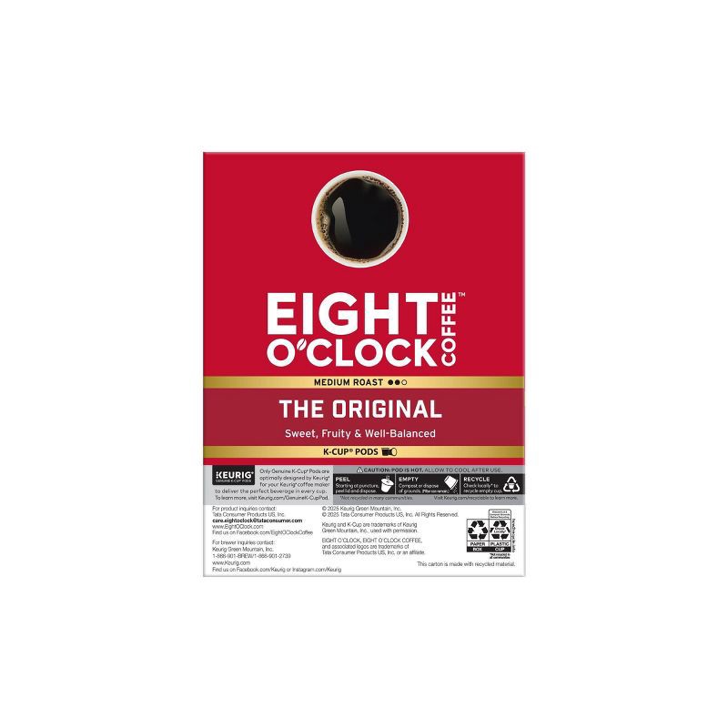 slide 2 of 5, Eight O'Clock The Original Blend Medium Roast Coffee Pods - 22ct, 22 ct