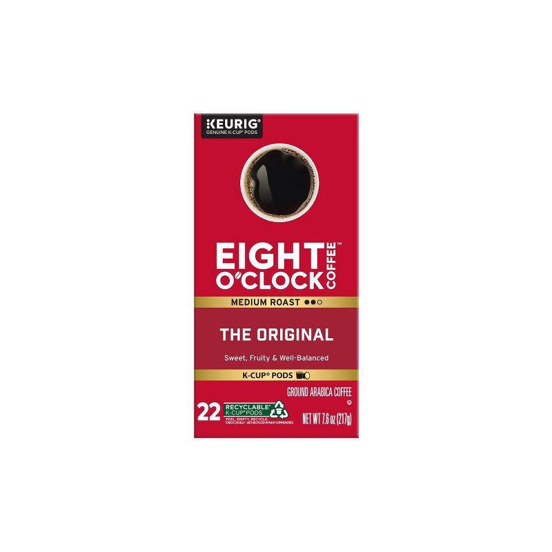 slide 3 of 5, Eight O'Clock The Original Blend Medium Roast Coffee Pods - 22ct, 22 ct