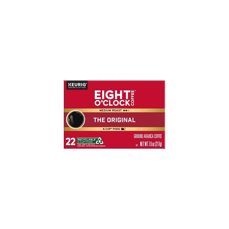 slide 5 of 5, Eight O'Clock The Original Blend Medium Roast Coffee Pods - 22ct, 22 ct