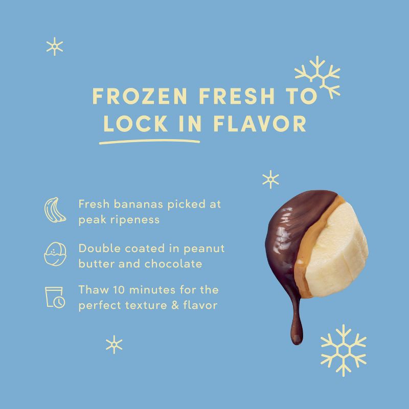slide 5 of 6, Tru Fru Frozen Fresh Bananas in Dark Chocolate and Peanut Butter - 18oz, 18 oz