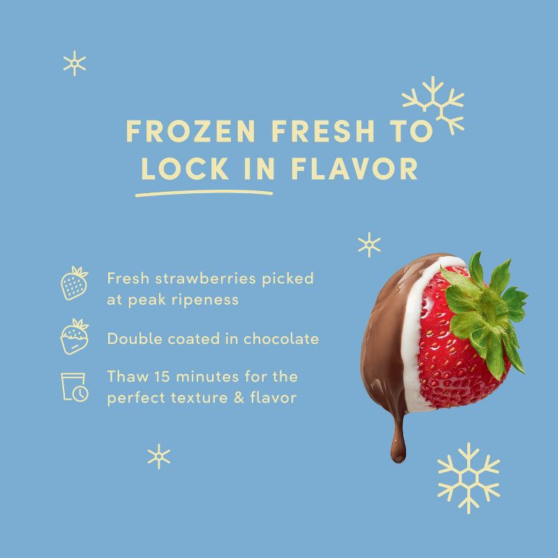 slide 5 of 6, Tru Fru Frozen Fresh Strawberries in Milk and White Chocolate - 18oz, 18 oz