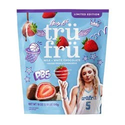 Tru Fru Frozen Fresh Strawberries in Milk and White Chocolate - 18oz