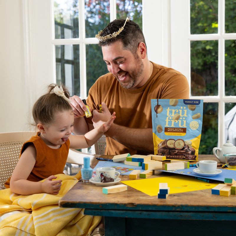 slide 6 of 7, Tru Fru Frozen Fresh Bananas in Milk Chocolate and Peanut Butter - 18oz, 18 oz