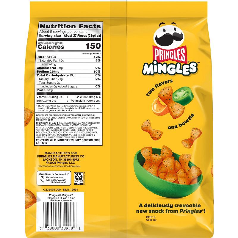 slide 2 of 4, Pringles Mingles Chips Jalapeno & Queso - 5.5oz, 5.5 oz