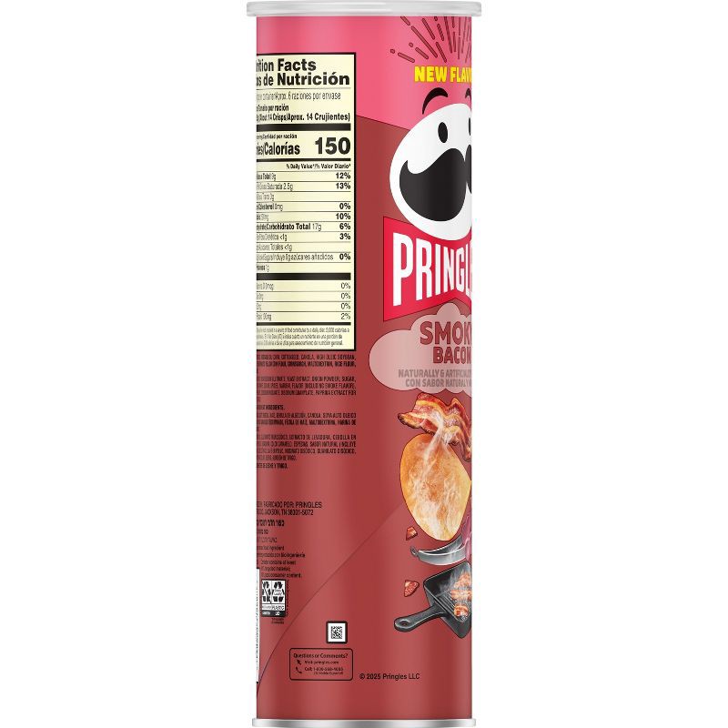slide 3 of 3, Pringles Super Stack Smoky Bacon Potato Crisps Chips - 5.5oz, 5.5 oz