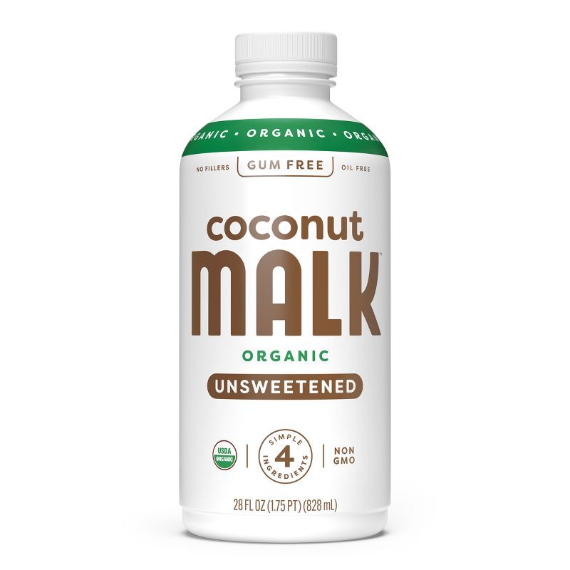 slide 1 of 5, MALK Organics Unsweetened Coconut Milk - 28 fl oz: Dairy-Free, Vegan, 28 fl oz