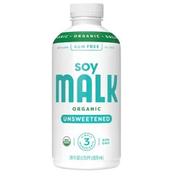 MALK Organics Unsweetened Soy Milk - 28 fl oz