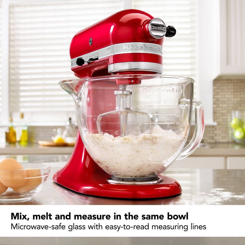 slide 4 of 4, KitchenAid 5qt Tilt-Head Glass Bowl, 5 qt