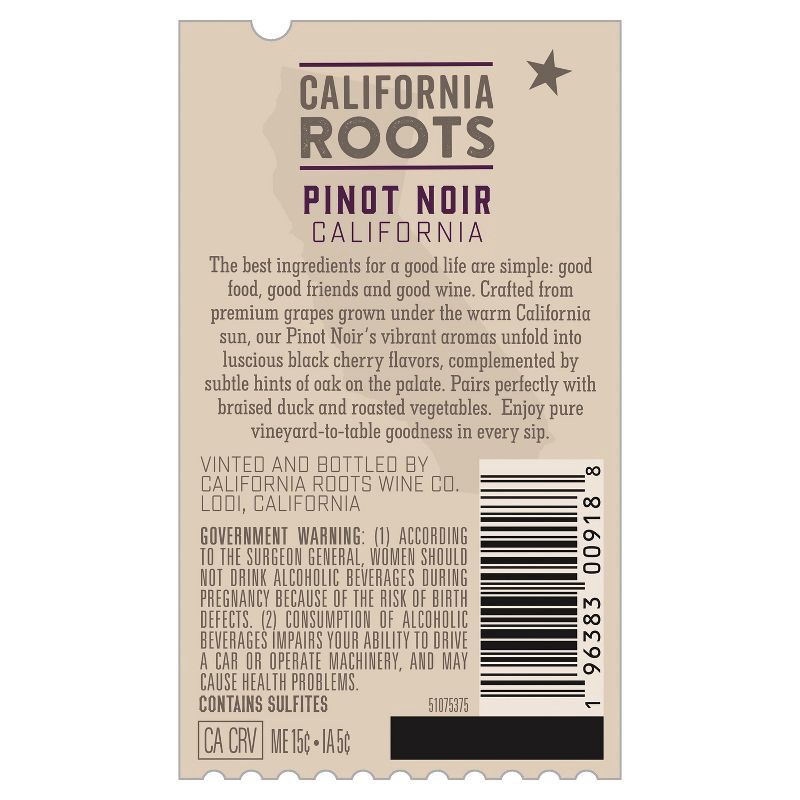 slide 3 of 5, Pinot Noir Wine - 1.5L Bottle - California Roots™, 1.5 liter