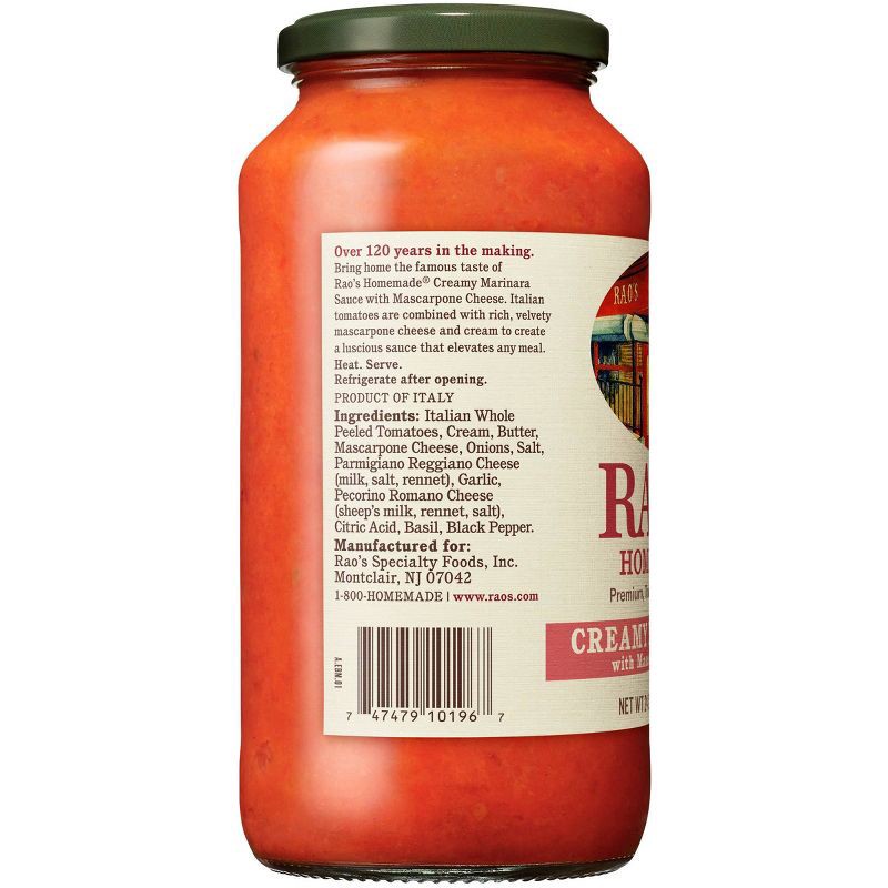 slide 7 of 9, Rao's Homemade Creamy Marinara Sauce with Mascarpone Cheese - 24oz, 24 oz