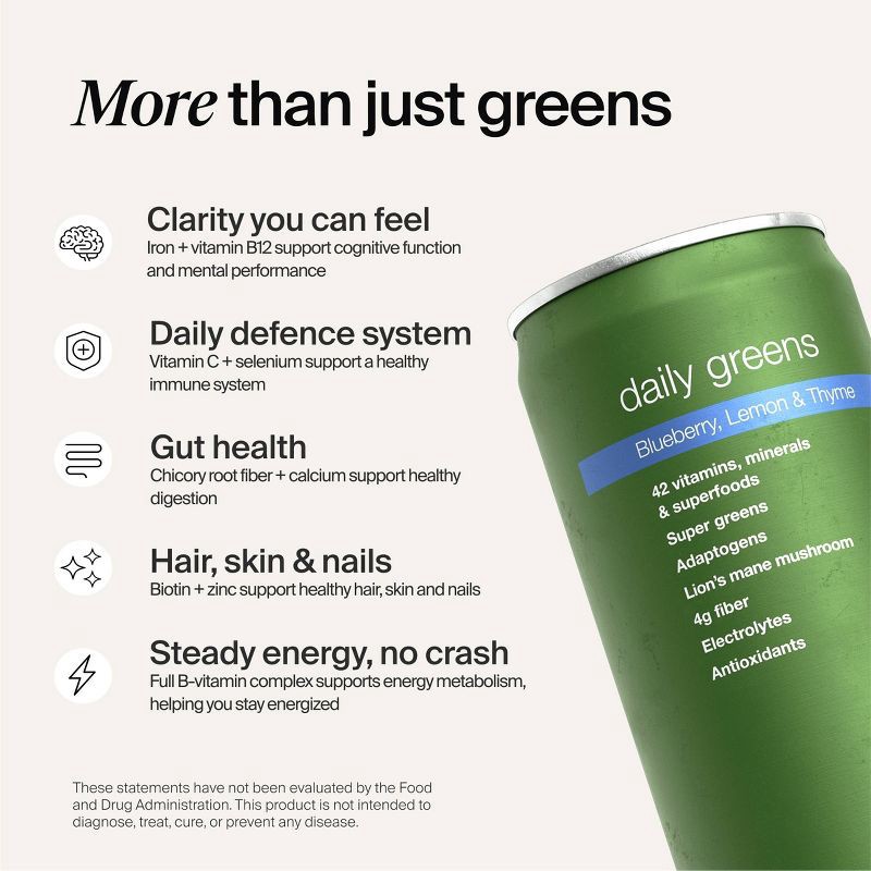 slide 3 of 8, Huel RTD Daily Greens Blueberry Lemon Thyme Drink - 12 fl oz, 12 fl oz