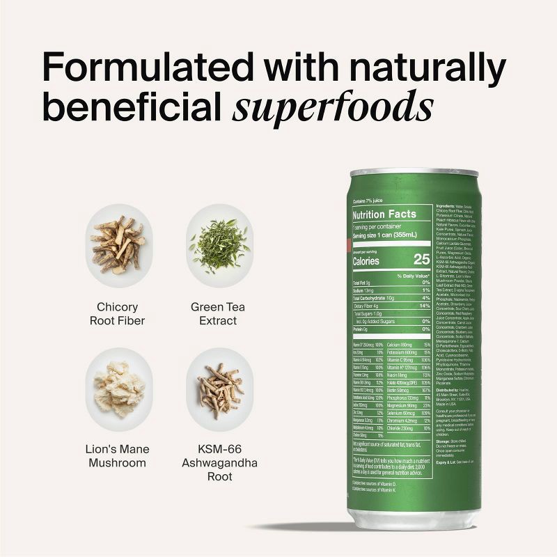 slide 5 of 8, Huel RTD Daily Greens Peach Hibiscus Drink - 12 fl oz, 12 fl oz