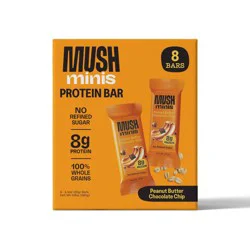 MUSH Peanut Butter Chocolate Chip Mini Protein Bars - 9.6oz/8ct