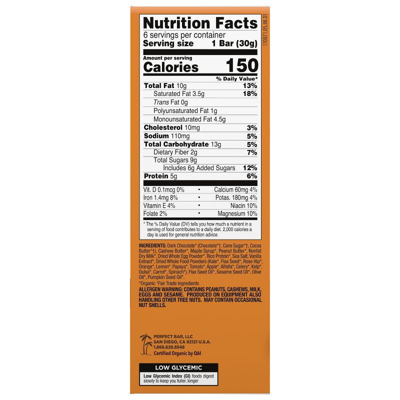 slide 4 of 5, Perfect Bar Salted Caramel Mini Bars - 6.3oz/6pk, 6.3 oz, 6 ct