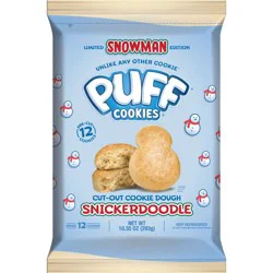 Puff Cookies Cookie Dough Cut Out Snowman Snickerdoodle 10.35oz