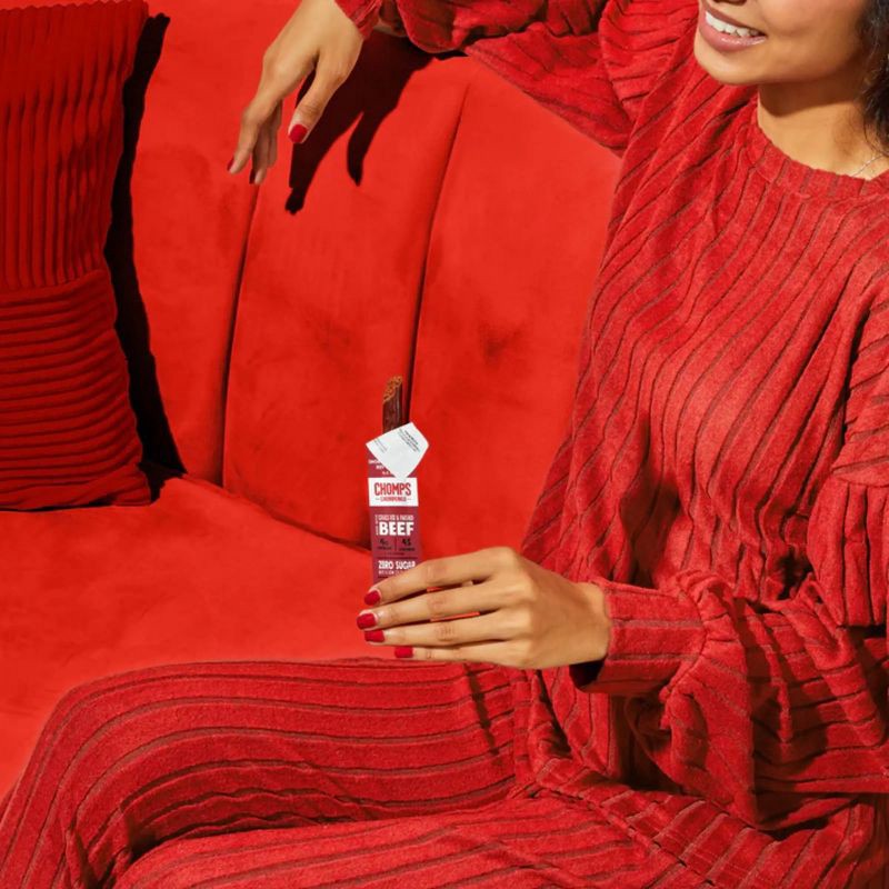 slide 6 of 7, Chomps Snack Sticks Smoky BBQ Seasoned Beef Mini Sticks - 7oz/14ct, 7 oz, 14 ct