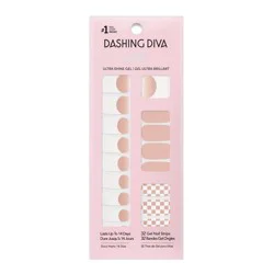 Dashing Diva Gloss Gel Nail Polish Strips - Check Please - 32ct
