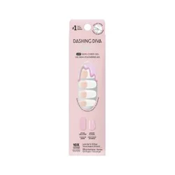 Dashing Diva Glaze Semi-Cured Gel Nail Polish Strips - French - Old School - 32ct