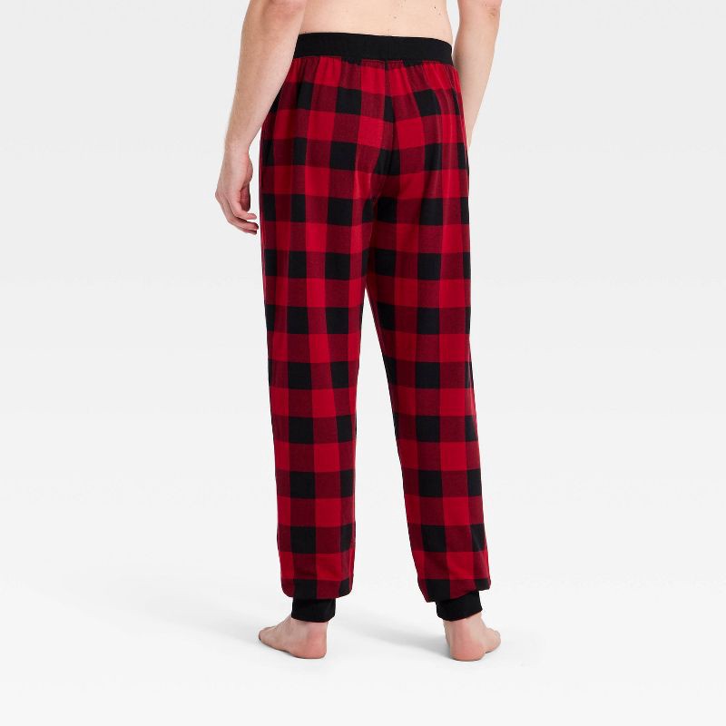 slide 3 of 3, Men's Knit Jogger Pajama Pants - Goodfellow & Co™ Red XL, 1 ct