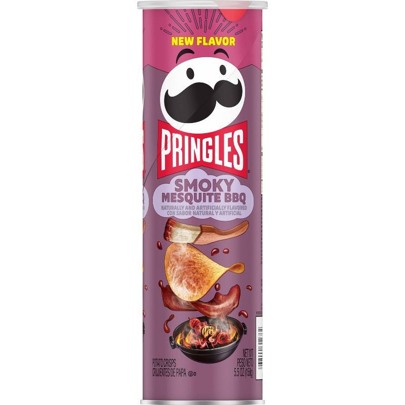 slide 2 of 5, Pringles Super Stack Smoky Mesquite BBQ Potato Crisps Chips - 5.5oz, 5.5 oz