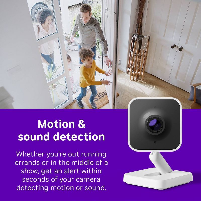 slide 5 of 6, Roku Indoor Camera - Home Security - Wired Security Camera with 1080p HD Color Night Vision, WDR & Wi-Fi 6, 1 ct