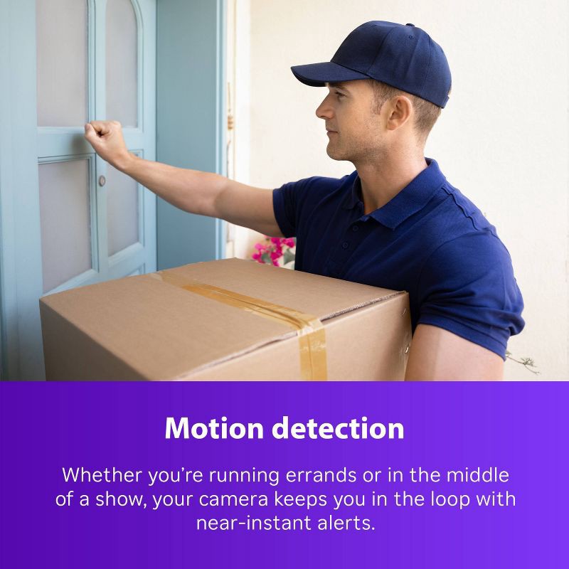 slide 7 of 11, Roku Battery Camera for Easy Home Monitoring – 1080p HD, Rechargeable, Weather-Resistant, Spotlight, Wi-Fi 6, 1 ct