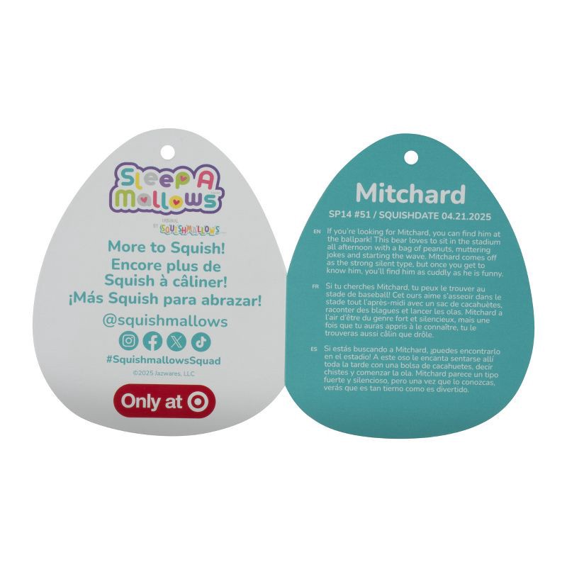 slide 11 of 12, Squishmallows 8" Weighted Kiwi Bear Sleepamallow Stuffed Animal, 1 ct