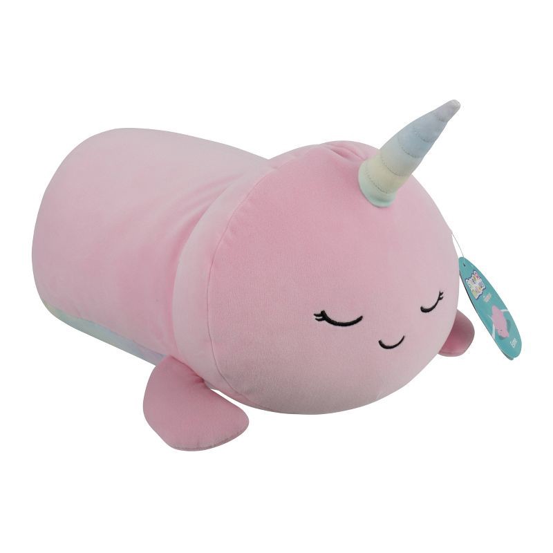slide 6 of 12, Squishmallows 8" Weighted Esme Pink Narwhal Fuzzy Rainbow Belly Sleepmallow Stuffed Animal, 1 ct