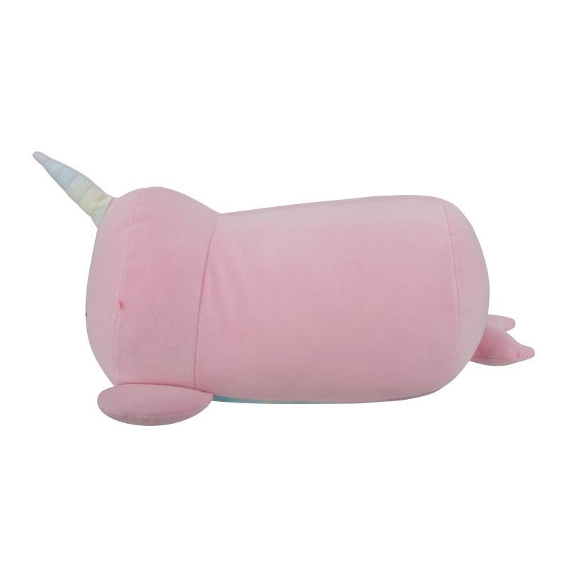 slide 8 of 12, Squishmallows 8" Weighted Esme Pink Narwhal Fuzzy Rainbow Belly Sleepmallow Stuffed Animal, 1 ct