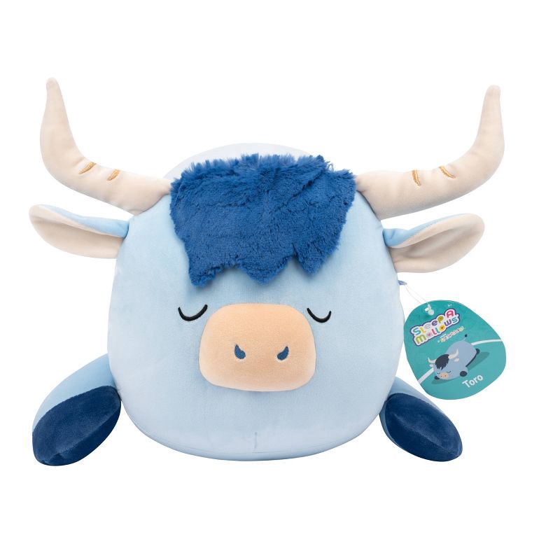 slide 4 of 11, Squishmallows 18" Jumbo Toro Blue Highland Cow Fuzzy Belly Sleepamallow Stuffed Animal, 1 ct