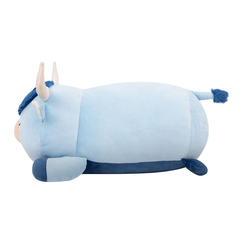 slide 8 of 11, Squishmallows 18" Jumbo Toro Blue Highland Cow Fuzzy Belly Sleepamallow Stuffed Animal, 1 ct