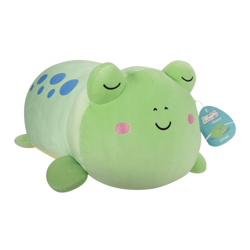 slide 6 of 11, Squishmallows 18" Jumbo Limell Green Frog with Blue Spots Sleepamallow Stuffed Animal, 1 ct