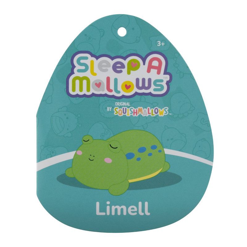 slide 10 of 11, Squishmallows 18" Jumbo Limell Green Frog with Blue Spots Sleepamallow Stuffed Animal, 1 ct