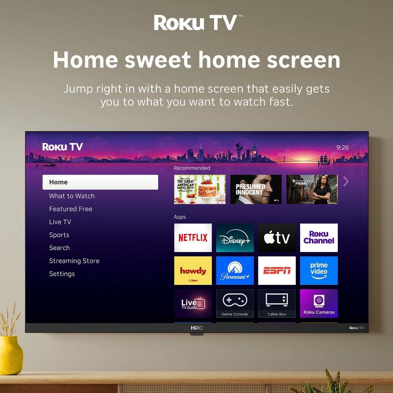 slide 5 of 16, Hiro Roku TV 32" 720p HD Smart TV Flat Screen LED Television with Roku TV and Dolby Audio for Streaming, 1 ct