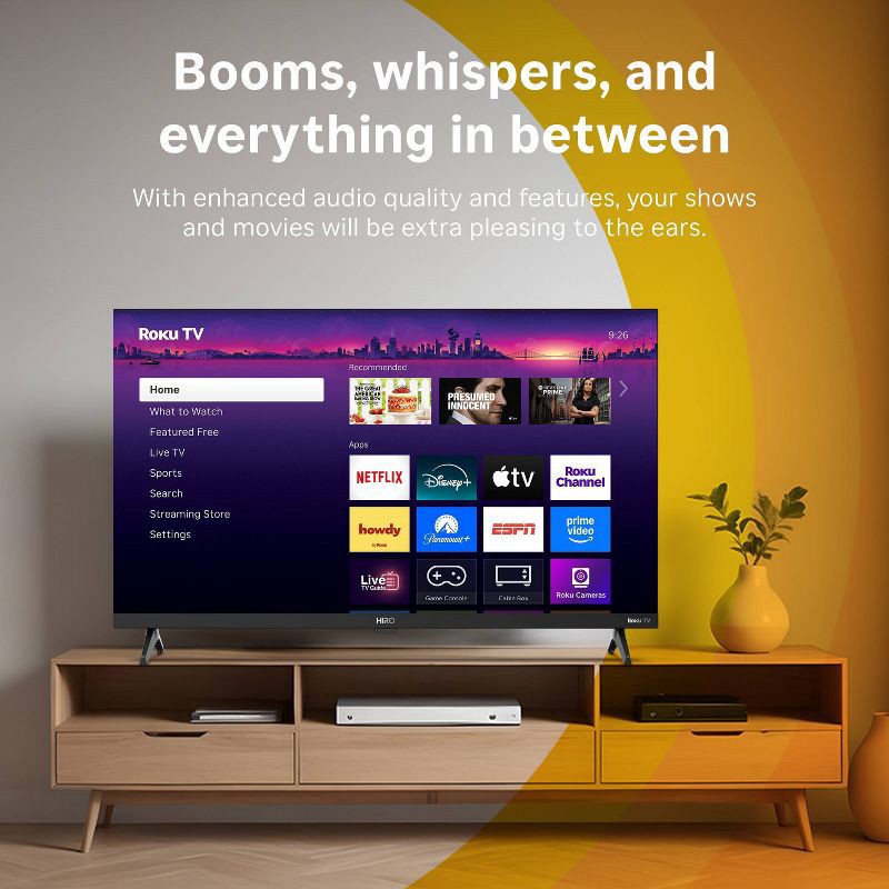 slide 8 of 16, Hiro Roku TV 32" 720p HD Smart TV Flat Screen LED Television with Roku TV and Dolby Audio for Streaming, 1 ct