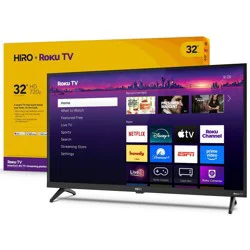 Hiro Roku TV 32" 720p HD Smart TV Flat Screen LED Television with Roku TV and Dolby Audio for Streaming