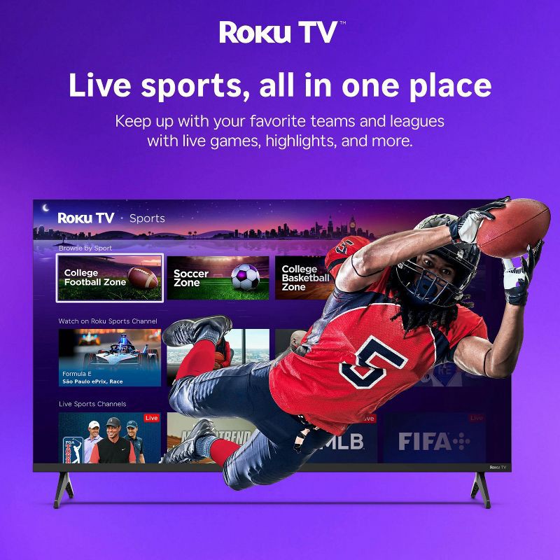 slide 7 of 16, Hiro Roku TV 40" 1080p Full HD Smart TV Flat Screen LED Television with Roku TV and Dolby Audio for Streaming, 1 ct