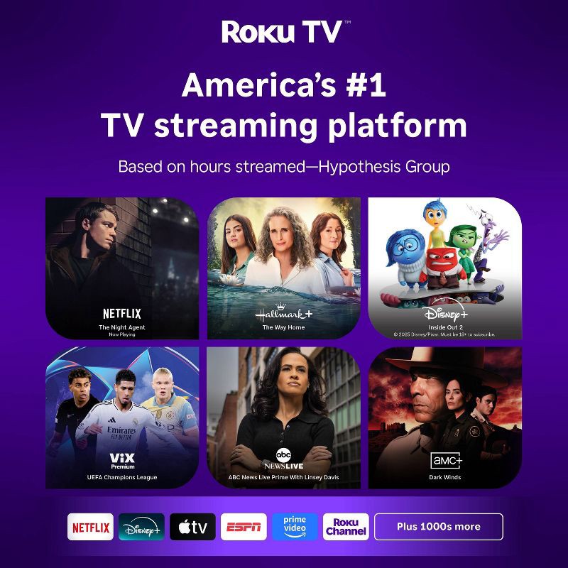 slide 3 of 16, Hiro Roku TV 24" 720p HD Smart TV Flat Screen LED Television with Roku TV and Dolby Audio for Streaming, 1 ct