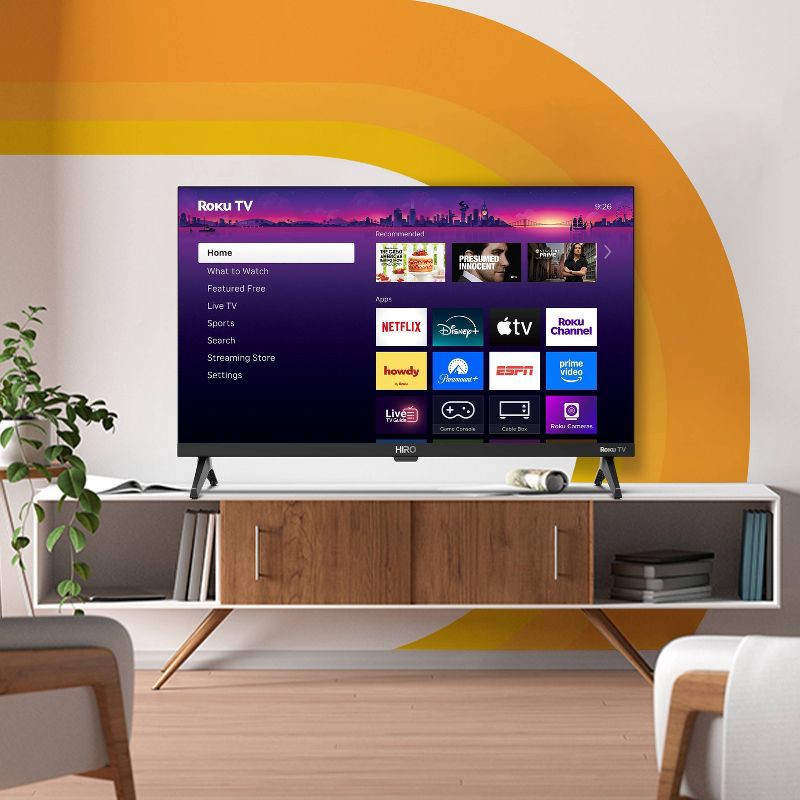 slide 15 of 16, Hiro Roku TV 24" 720p HD Smart TV Flat Screen LED Television with Roku TV and Dolby Audio for Streaming, 1 ct